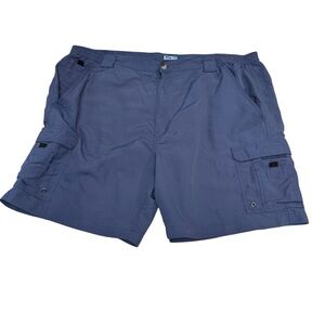 Bass Pro Shops Blue Cargo Shorts with Elastic Waistband waist 48‎